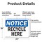 Signmission Recycle Here, 24 in W x Rectangle, Aluminum OS-2PACK-NS-A-1824-L-18000 - alternate 7